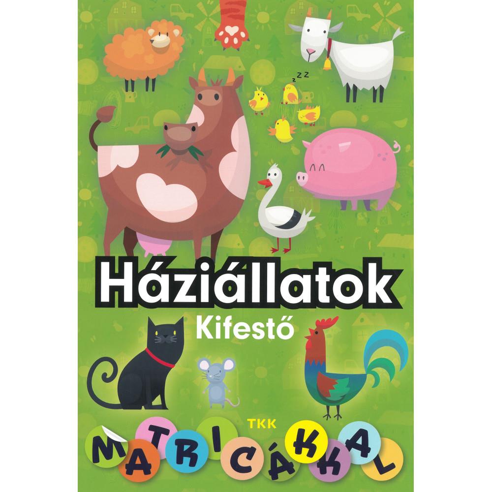 Háziállatok kifestő - matricákkal