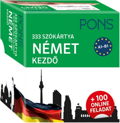 PONS 333 szókártya Német kezdő + 100 online feladat - Kezdő és újrakezdő nyelvtanulóknak