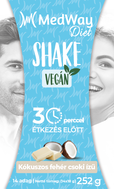 MedWay Diet Vegán Shake - Kókuszos fehér csoki ízű