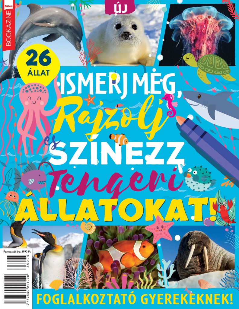 Füles Bookazine - Ismerj meg, színezz... tengeri állatokat