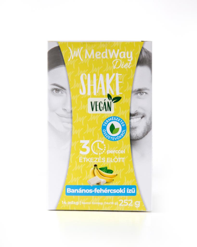 MedWay Diet Vegán Shake - Banános-fehércsoki ízű