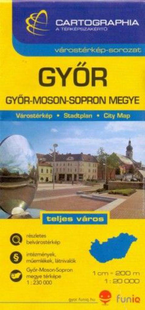 Győr várostérkép 1:20 000
