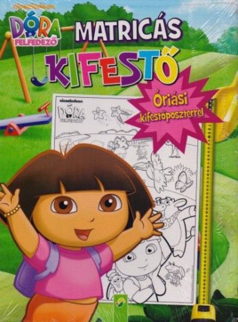 Dóra a felfedező - Matricás kifestő