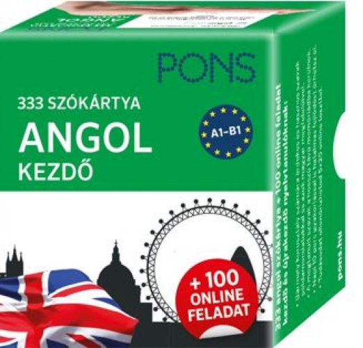 PONS 333 szókártya Angol kezdő + 100 online feladat