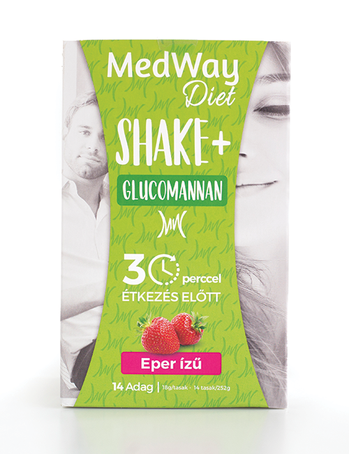 MedWay Diet Shake - Eper ízű, glükomannannal