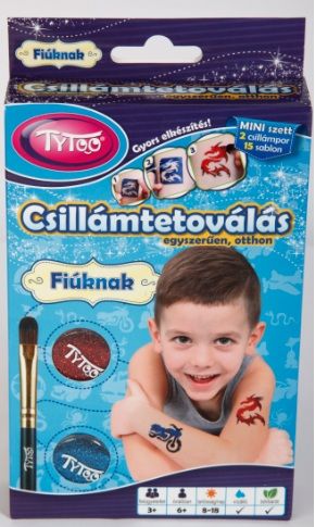 Csillámtetoválás készlet - Fiús