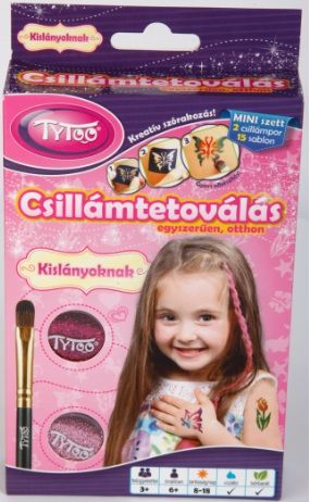 Csillámtetoválás készlet - Kislányos
