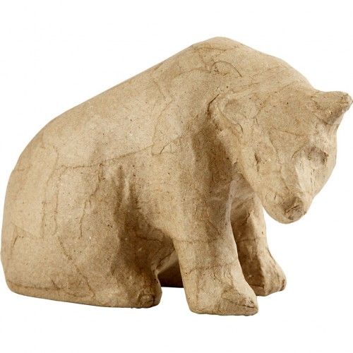 Papírmasé figura, Jegesmedve, 10cm
