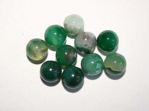 Achát gyöngy, 8mm, 10db/cs, ZÖLD