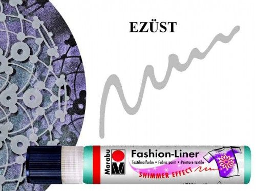 Marabu Fashion Kontúr Csillámló Ezüst