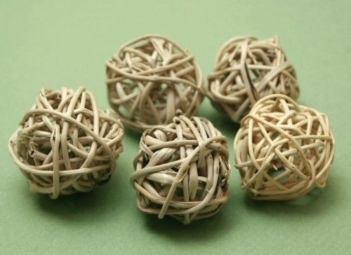 Vesszőlabda natúr 3cm 12db/cs