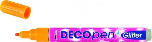 Decopen festékfilctoll, glitteres 1-3mm, Narancs