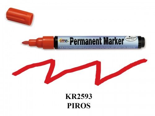 Permanent filctoll medium 1,5-3mm piros