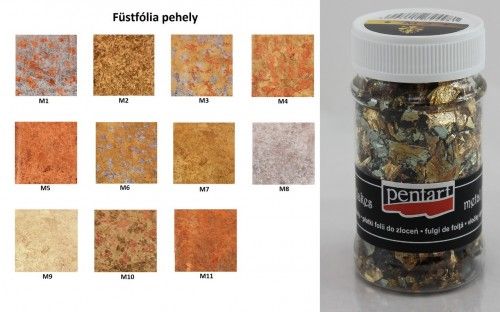 Füstfólia pehely, kevert (arany-ezüst) M6 100ml